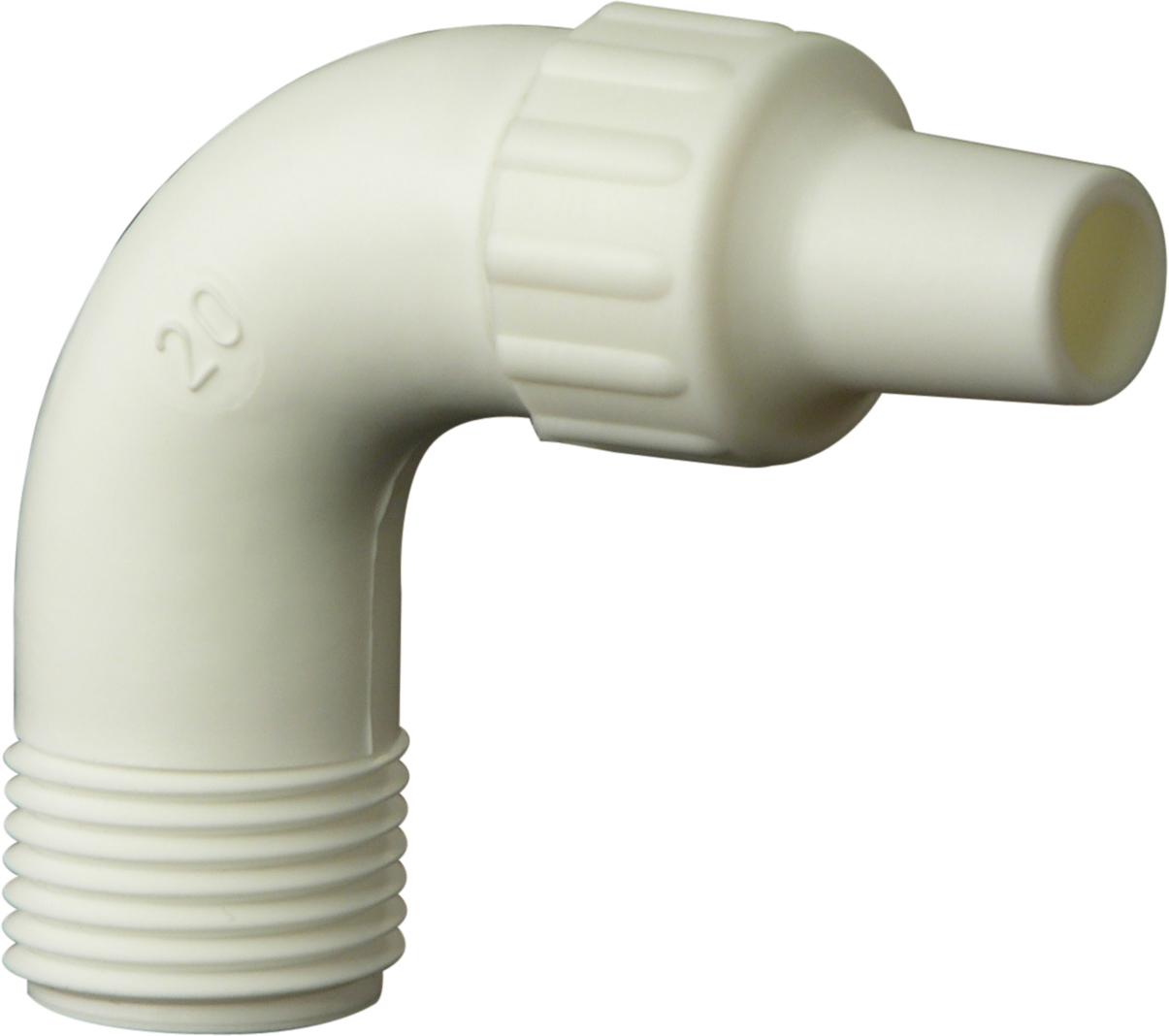 Bucchi reduced elbow outlet male thread x hose nozzle type 0300392